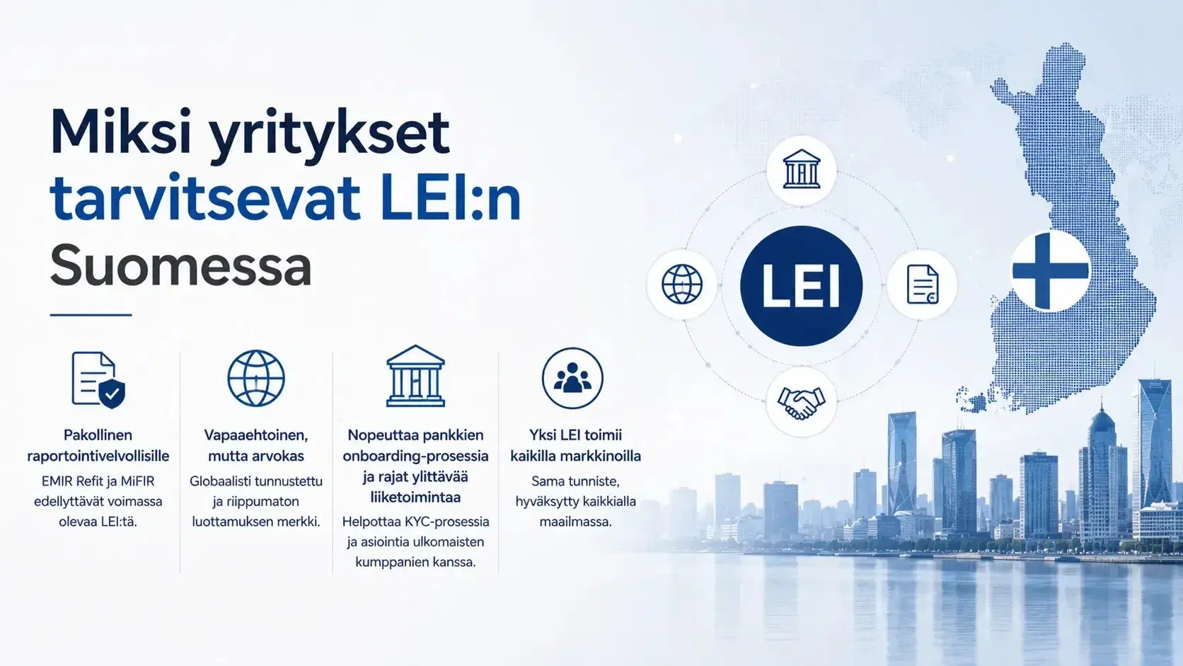 Miksi yritykset tarvitsevat LEI-tunnuksen Suomessa