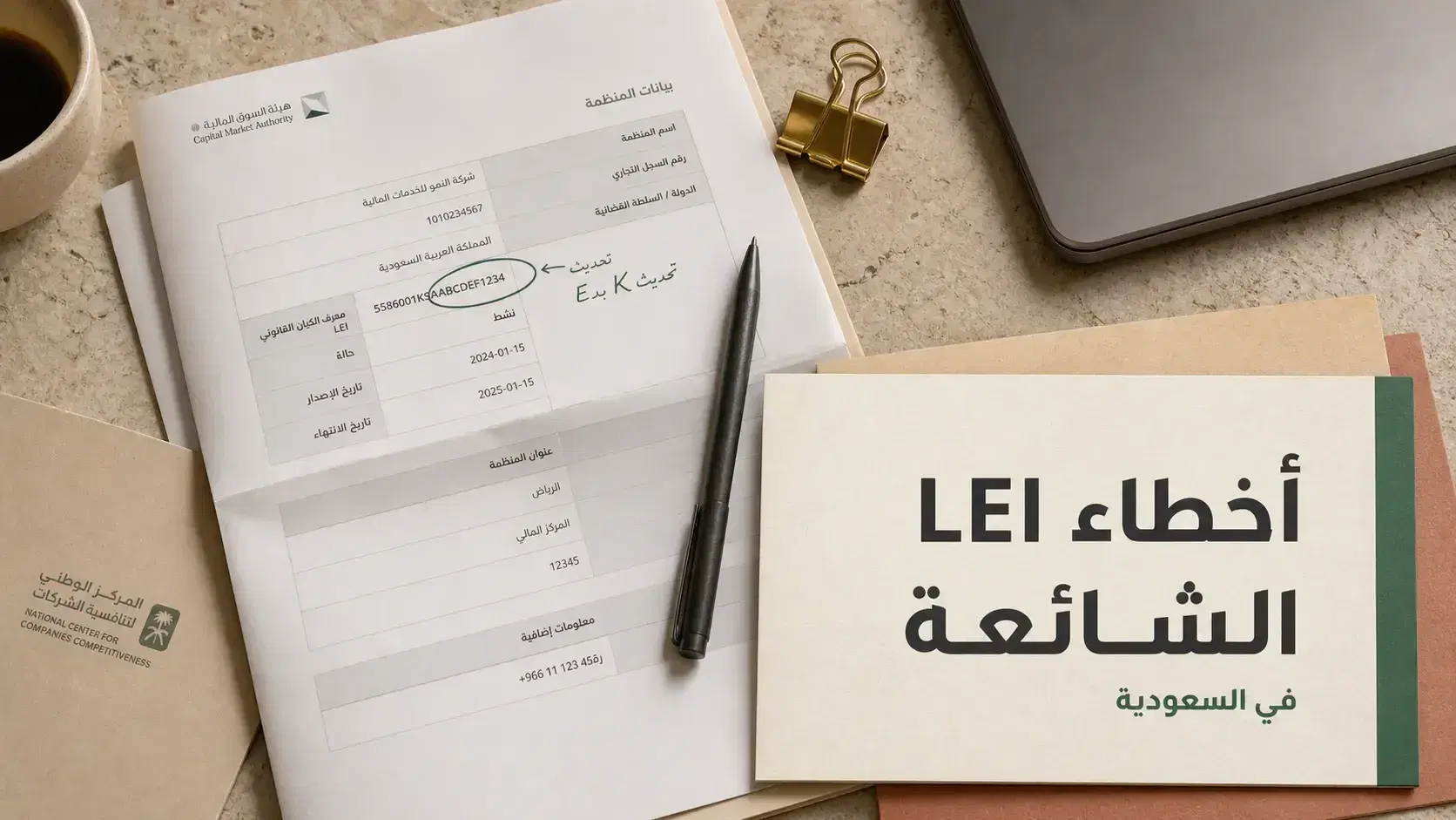 الأخطاء الشائعة في LEI في المملكة العربية السعودية
