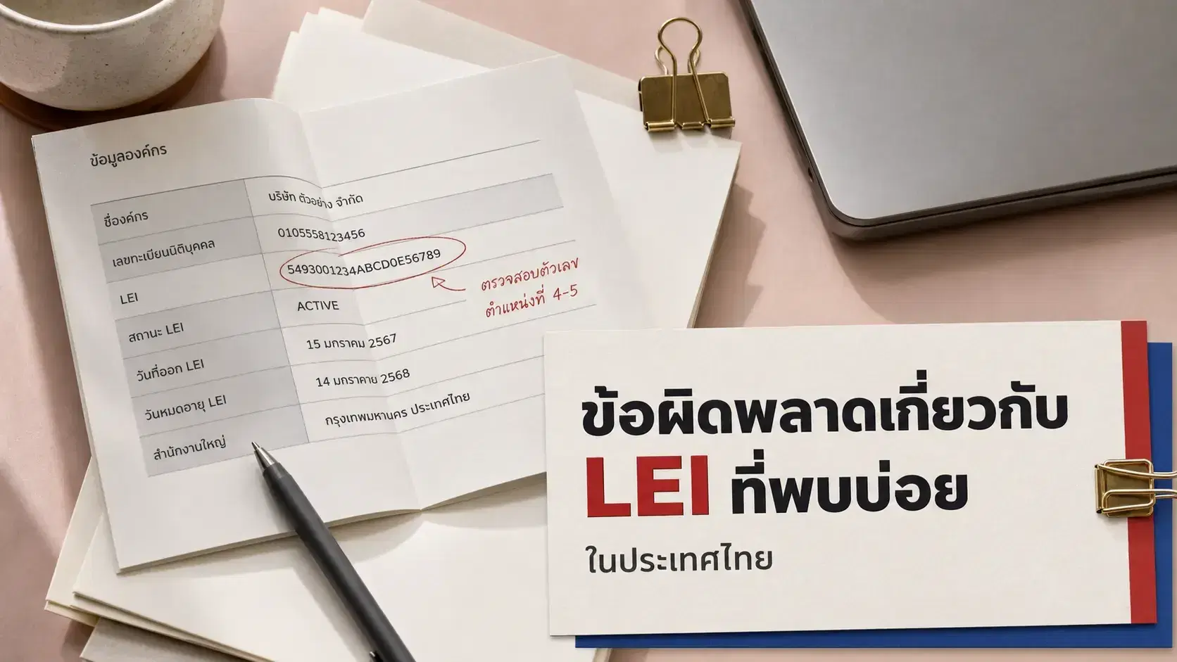 ข้อผิดพลาดเกี่ยวกับ LEI ที่พบบ่อยในประเทศไทย